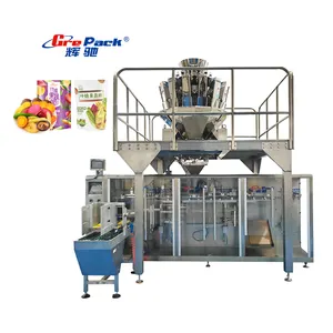 Grepack Automatic Bubble Gum Sweets Gummy Bear Candy Doypack Pouch Premade Bag Packing Machine