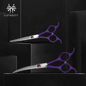 Vendita calda colorato toelettatura dritto e curvo forbici di bellezza forbici per cani per cani e <span class=keywords><strong>gatti</strong></span> toelettatori - Product Image 5