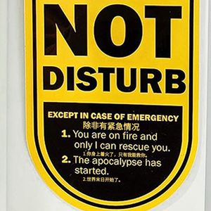 Do Not Disturb Sign Double Sided PVC Waterproof Hotel Door Notice Board Hanging - Product Image 1