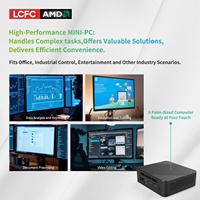 Casing PC Desktop Mini-ITX LCFC-P02 Plastik Kecil - Desain Horizontal dengan Kipas Pendingin Siap Kirim, Siap untuk Perakitan Mini PC, Tersedia