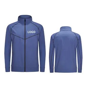 Özel baskı logosu Hoodie ve fermuar eşofman erkek ceket koşu spor takımı Jogger takım elbise erkekler için