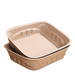 Bandeja de Polpa Moldada Ecológica para Caixa de Areia Descartável para Gatos, Uso Doméstico, Temporário, à Prova de Vazamentos - Product Image 1