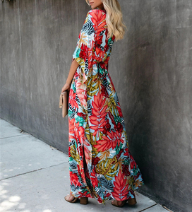 Caftan imprimé bohème vêtements <span class=keywords><strong>de</strong></span> <span class=keywords><strong>plage</strong></span> pour femmes <span class=keywords><strong>tunique</strong></span> en coton couverture <span class=keywords><strong>de</strong></span> <span class=keywords><strong>plage</strong></span> Saida <span class=keywords><strong>De</strong></span> Praia maillot <span class=keywords><strong>de</strong></span> bain Bikini couvertures paréo Sarong - Product Image 5