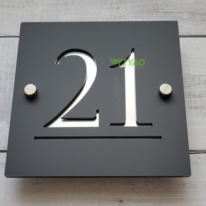 YIYAO Adhesivo Acrílico Uk Metal Número de placa Signo - Product Image 3