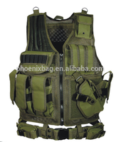 Gilet tactique de luxe camouflage numérique uniforme en polyester avec ceinture à outils