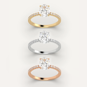 타원형 1CT D VVS2 다이아몬드 Starsgem 맞춤형 보석 CVD HPHT 10K 14K 18K 솔리드 골드 우수한 IGI 인증서 랩 성장 다이아몬드 반지 - Product Image 4