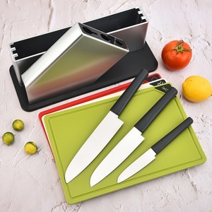 7PCS Cutting <b>Board</b> Set Stainless Steel Kitchen Knife Set Chef Knife Kitchen <b>Tools</b> Cutting <b>Board</b> Set with Storage Stand - Product Image 2