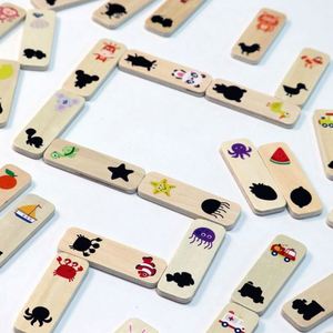 Nuevo Diseño Montessori, Rompecabezas Creativo y Divertido, Dominó de Madera para Niños, Juego de Emparejamiento de Sombras - Product Image 5