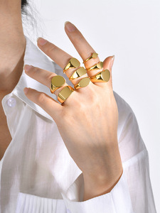 Anello Sigillo Liscio in Acciaio al Titanio Fai-da-te, Vendita all'Ingrosso, <span class=keywords><strong>di</strong></span> Gran Tendenza - Product Image 5