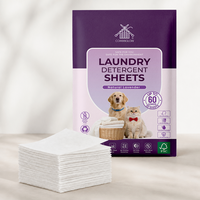 Feuilles de savon lavande en vrac personnalisées pour l'emballage de détail, pour les familles d'animaux (chiens et chats), feuilles nettoyantes en tissu dissolvables