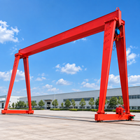 Pont roulant monopoutre de 3 tonnes avec palan électrique à câble 440V monté sur rail pour chantier de construction