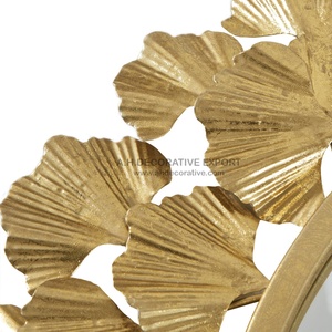 แปะก๊วยกระจกติดผนังกรอบโลหะสีทองลายดอกไม้ติดผนังกระจกอลูมิเนียมติดผนังสำหรับตกแต่งคริสต์มาส - Product Image 6