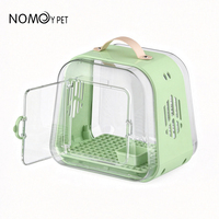 NOMOY PET Boîte de transport transparente portable pour oiseaux en PET+ABS, cage de voyage anti-évasion pour perruche, caturra, vente en gros