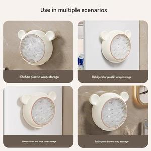 Wall Mounted Plastic <b>Wrap</b> Dispenser Kitchen Storage Organizer for Disposable Food <b>Wrap</b> Foil and <b>Paper</b> <b>Rolls</b> - Product Image 4