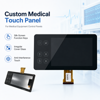 Módulo LCD con Pantalla Táctil Capacitiva Médica de 7 Pulgadas, Controlador EETI, Unión Óptica, Cubierta de Vidrio con Forma Personalizada, Panel de Serigrafía