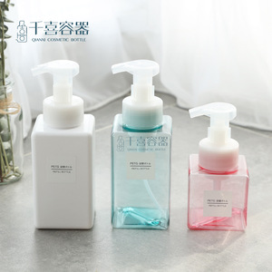 ขวดโฟม PETG สี่เหลี่ยม ขนาด 250 มล. 450 มล. 650 มล. สำหรับใส่เจลแอลกอฮอล์ล้างมือ มูสล้างหน้า ขวดจ่ายโฟม - Product Image 1