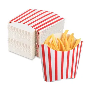 定制白色工艺印花纸板汉堡一次性折叠通风韩国薯条食品纸包装盒