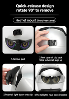 Casque de vélo intelligent YD BH-1 avec écran LED programmable, étanche IP66, feu arrière, pour utilisation en ville et en montagne