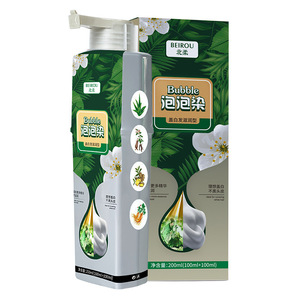 Shampoo colorant capillaire temporaire 200 ml OEM/ODM d'usine, aux ingrédients naturels et biologiques, à base de plantes et de fruits, sans parabènes, haute qualité - Product Image 1