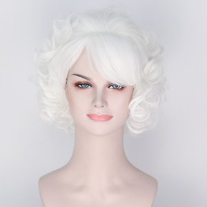 Anxin's Cosplay the Hunger Games Peluca corta y rizada hecha de fibras de alta temperatura - Product Image 6