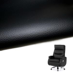 <span class=keywords><strong>Cuir</strong></span> synthétique en polyuréthane noir à texture litchi de 0,6 mm, vente en gros d'usine de tricotage ordinaire, pour meubles de bureau, sac - Product Image 4