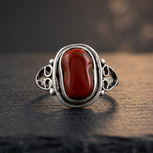 Anillo de Plata de Ley 925 con Gema de Coral Deslumbrante de Art Palace, Joyería Fina de Moda, Accesorio Elegante y Deseable - Product Image 2