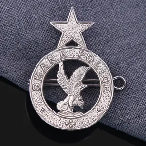 Broche personalizada barata de qatar, bandeira de metal letra pinos militar para presente de lembrança