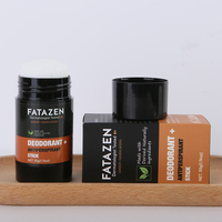 FATAZEN Baume Désodorisant Biologique Aisselles Parfum Anti-transpirant 100% Naturel Ambre Santal Bâtonnet Déodorant 2-en-1