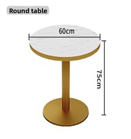 Ensemble de meubles de salle à manger en fer moderne et durable avec table et chaises pour la maison et les salons de thé/cafés