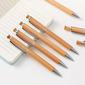 Un stylo à bille en bambou écologique Offre Spéciale avec logo personnalisé avec toucher en caoutchouc souple - Product Image 1