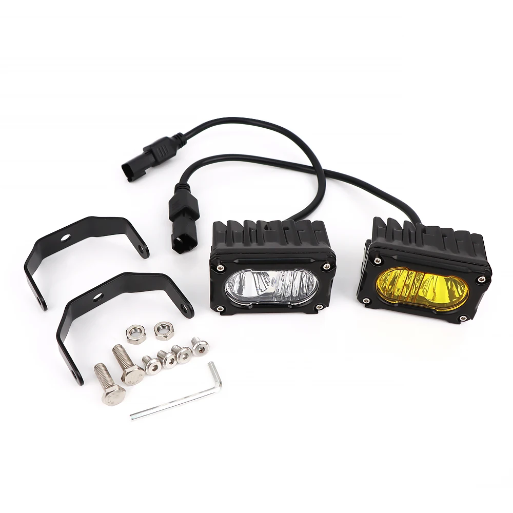 Mini 40w White Yellow Combo Beam 5050 Chip Led Work Light 9-30v Led Auxiliary Lighting Fog Lamp for Car jeep Truck