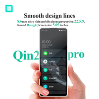 Qin2pro Smartphone Android 4G à écran tactile complet 5.05 pouces avec mini téléphone à caméra arrière