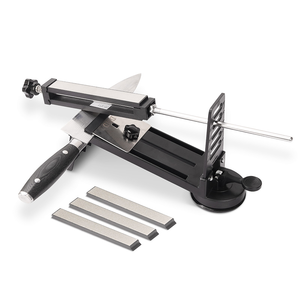 Tijeras de molienda de piedra de afilar de ángulo <span class=keywords><strong>fijo</strong></span>, sistema de afilado, Kit de afilador de cuchillos de ángulos ajustables con 3 placas de diamante - Product Image 1