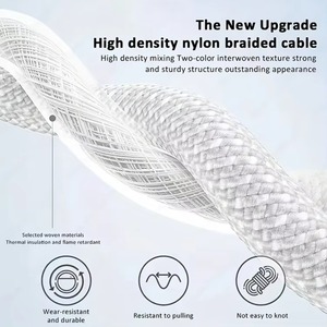 Câble de charge rapide USB-C 60W 1M en nylon tressé durable pour <span class=keywords><strong>iPhone</strong></span> 15/16/17 et iPad Pro Appareils iOS - Product Image 3