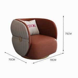 Conjunto de Sofá para Hotel, Sillón Redondo de Cuero PU con Mesa de Centro para Espacios Comerciales, Diseño Duradero - Product Image 6