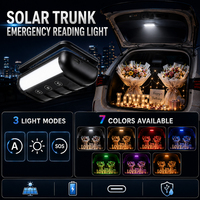 Luz LED Solar para Maletero con Sensor Automático, RGB, Inalámbrica, para Coche o Camioneta, con Batería de Gran Capacidad de 1800 mAh