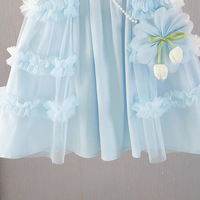 Robes pour filles 2026, robes pour enfants avec des fleurs roses en patchwork, robe sans manches pour filles, robe de fête pour filles