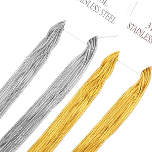 <span class=keywords><strong>Collier</strong></span> de 45 à 60cm de long en acier inoxydable étanche, <span class=keywords><strong>collier</strong></span> de mode à prix abordables, <span class=keywords><strong>collier</strong></span> à chaîne ronde en forme de serpent, 1mm - Product Image 5