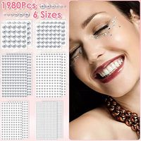 Rave Face Crystal Gem Eye Body Jewel Rhinestone Stickers Festive Party Decorative Face Gem Jewels
