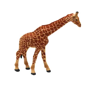 Realistic High Quality Solid PVC Plastic Animal Figure Toys Realistic Eco-friendly Lion Elephant Giraffe Zebra Bear Gorilla