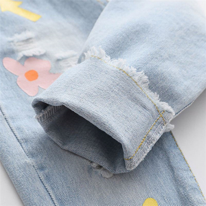 Los Mejores Sitios Web de Venta al por Mayor de Ropa Infantil Moderna, Pantalones Vaqueros con Estampado Demin para Niñas - Product Image 3