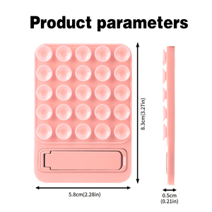 Support de téléphone portable multifonctionnel en silicone à ventouse 25 points, design pliable auto-adhésif antidérapant pour bureau - Product Image 4