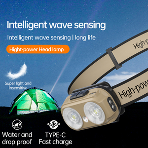 Faro frontale <span class=keywords><strong>a</strong></span> LED ricaricabile impermeabile per attività all'aperto alimentato <span class=keywords><strong>a</strong></span> <span class=keywords><strong>batteria</strong></span> per il campeggio - Product Image 3