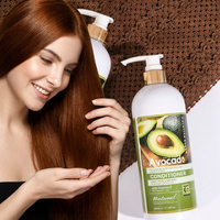 Set de Cuidado Capilar de Marca Propia, Nutritivo, Hidratante Natural, Champú y Acondicionador con Aceite de Aguacate Orgánico, Set de Mascarilla Capilar