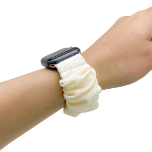 Correa de rayas elásticas de color sólido a la moda para Apple Watch Scrunchie correa elástica para Apple Watch Scrunchie <span class=keywords><strong>Solo</strong></span> <span class=keywords><strong>Loop</strong></span> correa de reloj - Product Image 3