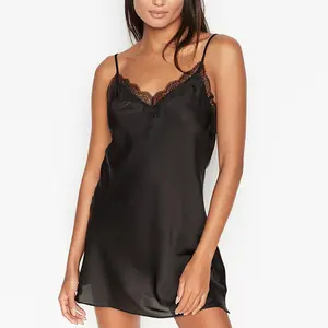 Robe de nuit transparente sexy pour femmes, soirée pour filles, pyjamas de boîte de nuit, Slip dentelle vêtements de nuit pour filles