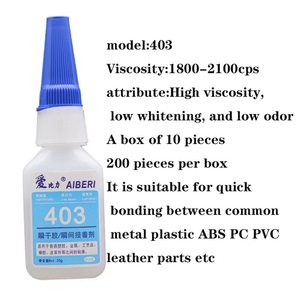 AIBERI Düşük Fiyatlı 20g Hızlı Kuruyan Kokusuz Az Beyazlatan Siyanoakrilat Yapıştırıcı Süper Yapıştırıcı 403 Taşımacılık Kullanımı İçin - Product Image 2