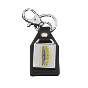 Leather PU Keyring With Company Logo