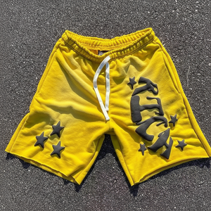 กางเกงขาสั้นซับเหงื่อผ้าฝ้าย100% วินเทจออกแบบได้ตามต้องการพิมพ์ลายจอ3D ชุดกีฬาพลัสไซส์ขายตรงจากโรงงานขายส่ง XS - Product Image 1