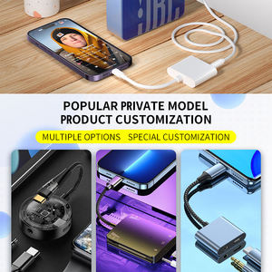 Boyi 3-en-1 Type C à 3.5mm <span class=keywords><strong>Jack</strong></span> écouteurs convertisseur adaptateur de carte son en direct Protection OTP pour Huawei pour Samsung Type de sortie - Product Image 3